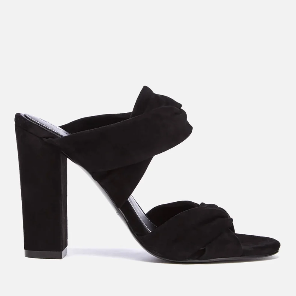 Kendall + Kylie Women's Demi Suede Double Strap Heeled Mules - Black Image 1