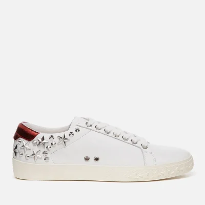 Ash Women's Dazed Nappa Calf Low Top Trainers - White/Red