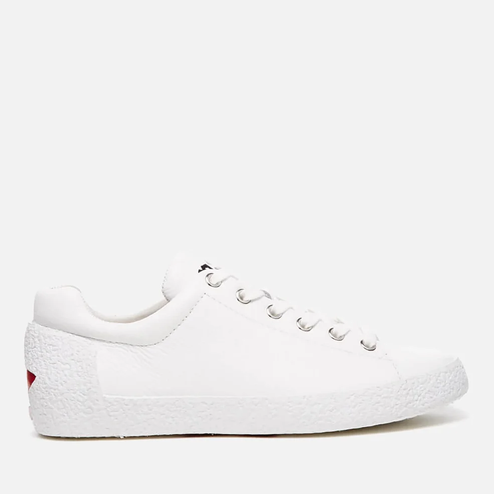 Ash Women's Nicky Adria Colour/Nappa Wax Trainers - White/Red Image 1