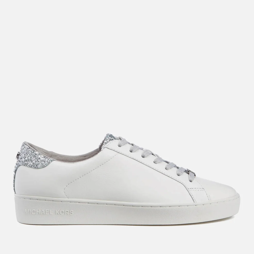 MICHAEL Michael Kors Women's Irving Lace Up Court Trainers - Optic White/Silver Image 1