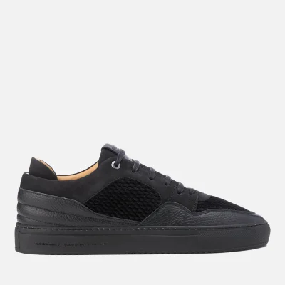 Android Homme Men's Omega Quilted Velvet Low Top Trainers - Black