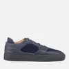 Android Homme Men's Omega Quilted Velvet Low Top Trainers - Navy - Image 1