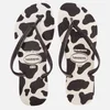 Havaianas Women's Animal Print Slim Flip Flops - White/Black - Image 1