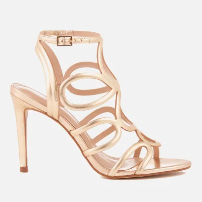 Carvela Women's Gabby Leather Strappy Heeled Sandals - Gold