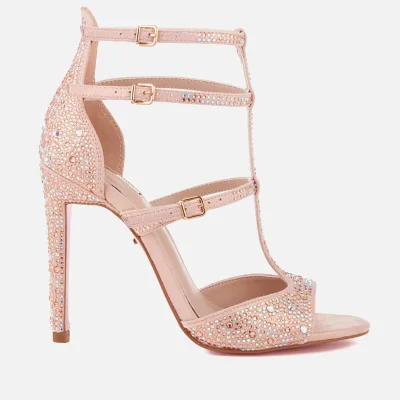 Carvela Women's Gaye Glitter T Bar Heeled Sandals - Pink