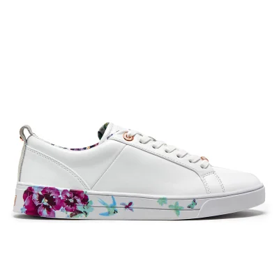 Ted Baker Women's Barrica Leather Cupsole Trainers - White