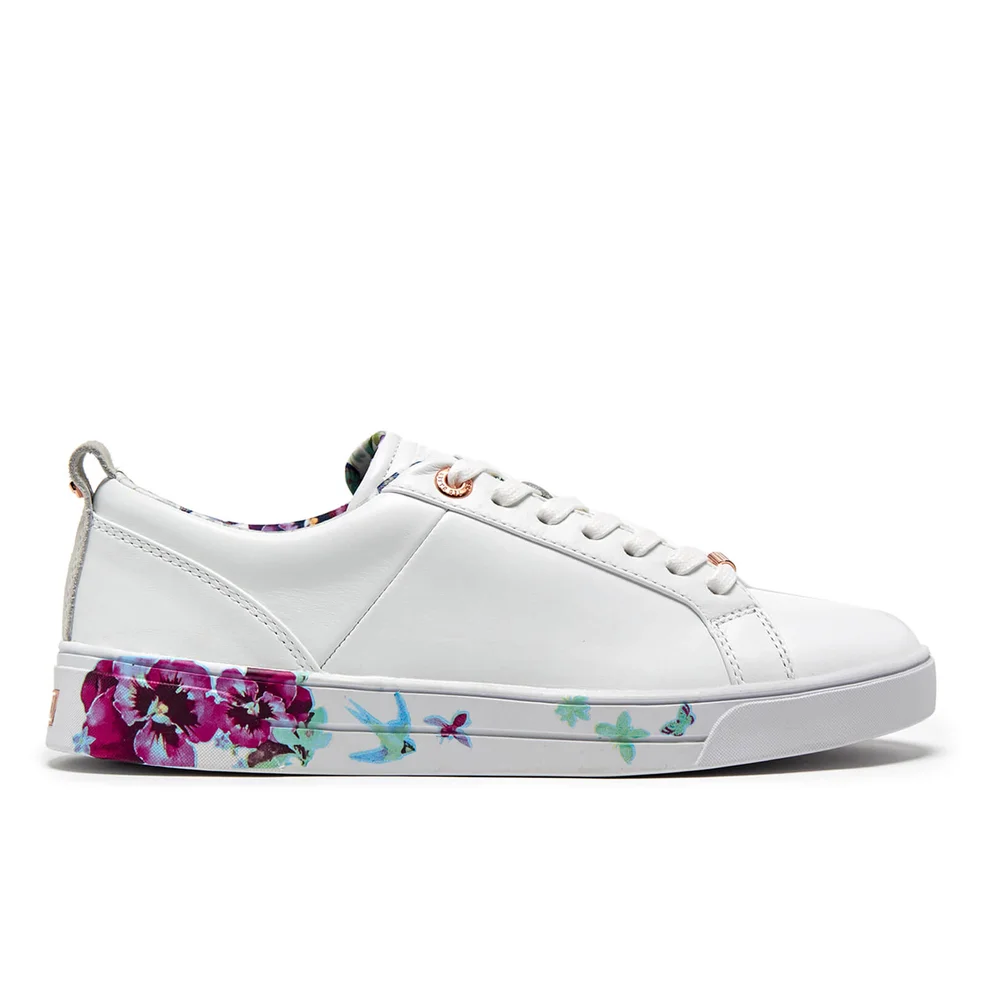 Ted Baker Women's Barrica Leather Cupsole Trainers - White Image 1