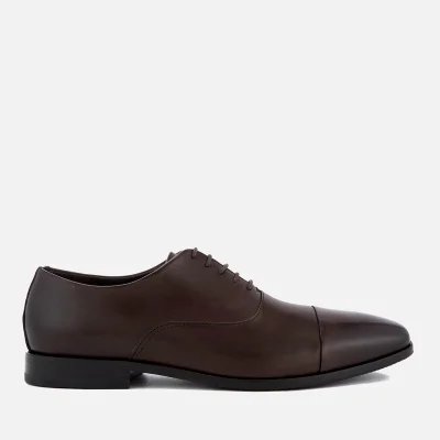 BOSS Hugo Boss Men's High Line Leather Toe Cap Oxford Shoes - Dark Brown