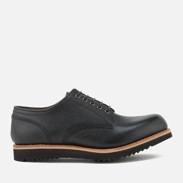 Grenson Men's Drew Grain Leather Derby Shoes - Black