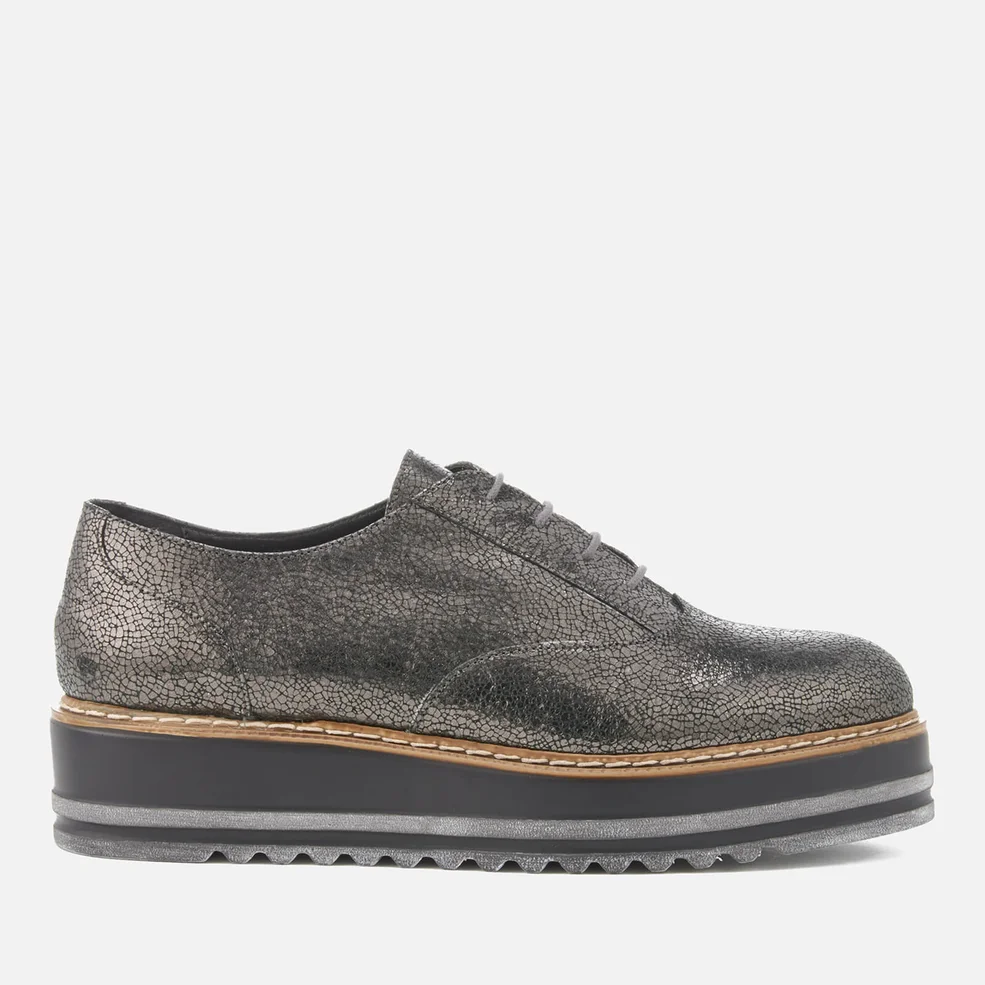 Dune Women's Follow Leather Oxford Shoes - Pewter Image 1