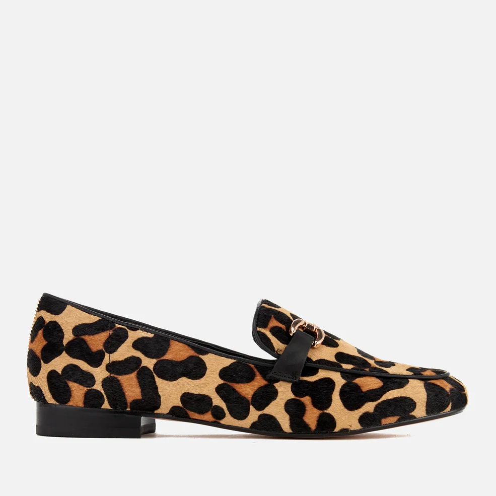 Dune Women's Lolla Leather Loafers - Leopard Pony Image 1