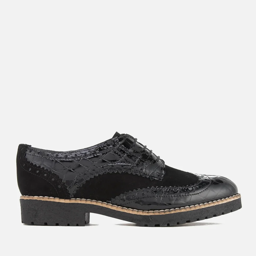 Dune Women's Faune Leather Brogues - Black Image 1