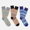 Paul Smith Men's 3 Pack Stripe Socks - Multi - Image 1