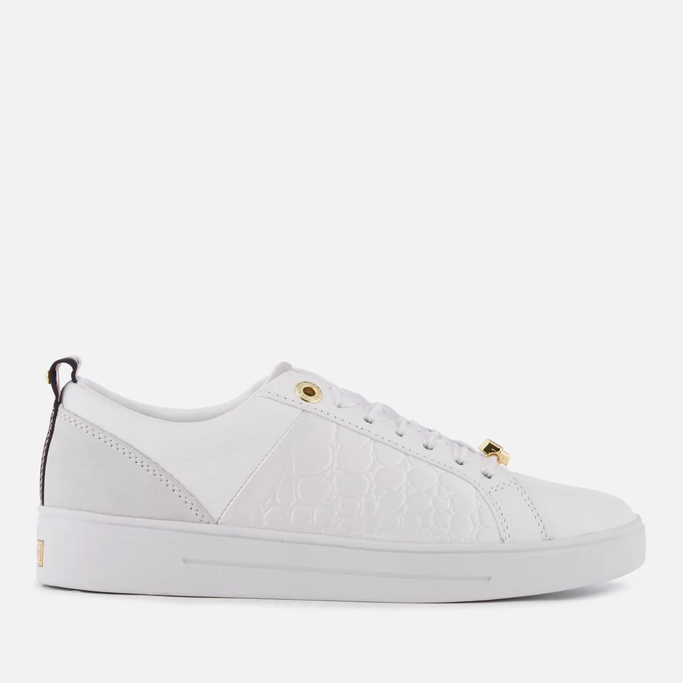 Ted Baker Women's Kulei Leather Cupsole Trainers - White Image 1