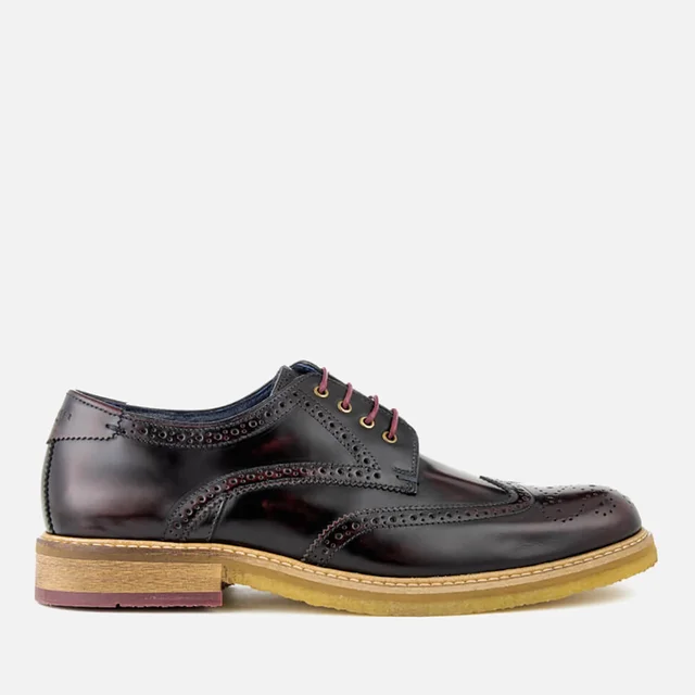Ted Baker Men's Prycce High Shine Leather Brogues - Dark Red