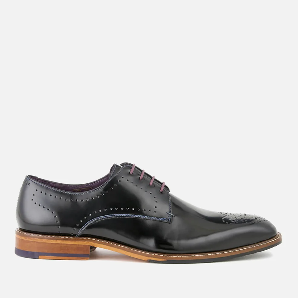 Ted Baker Men's Marar High Shine Leather Derby Shoes - Black Image 1