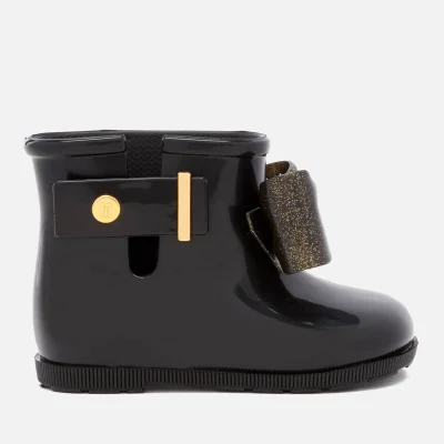 Mini Melissa Toddlers' Sugar Rain Bow 18 Boots - Black