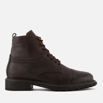 Hudson London Men's Fernie Leather Brogue Lace Up Boots - Brown