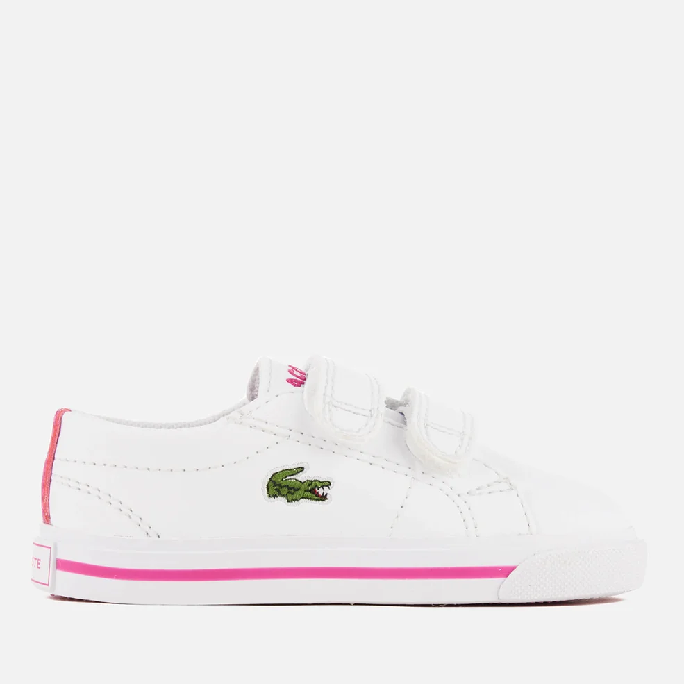 Lacoste Toddlers' Riberac 117 1 Trainers - White/Pink Image 1