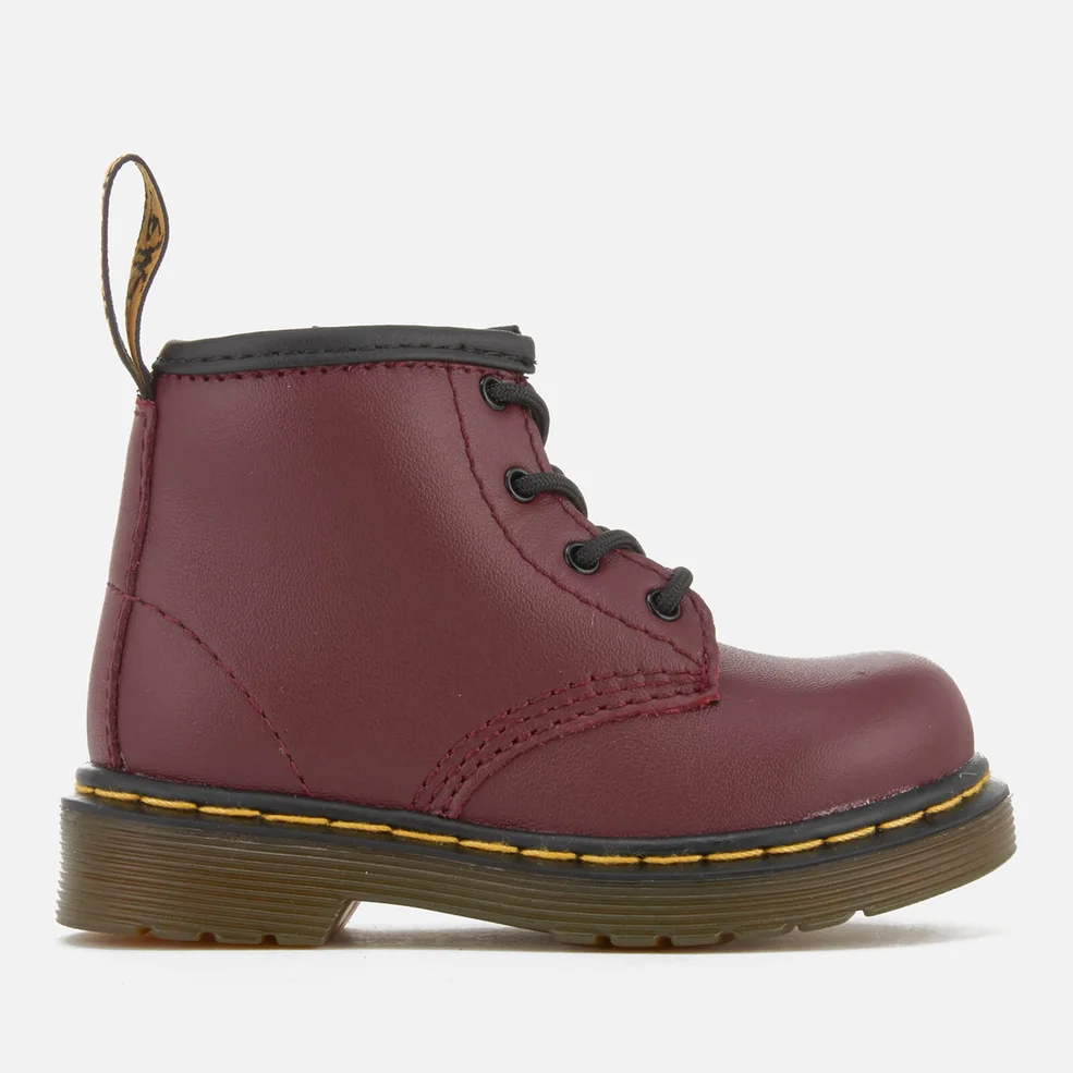 Dr. Martens Toddlers' Brooklee B Leather Lace Up Boots - Cherry Red Image 1