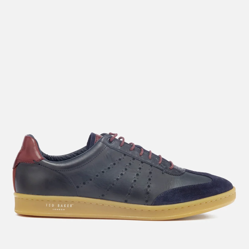 Ted Baker Men's Orlee Leather Cupsole Trainers - Dark Blue Image 1