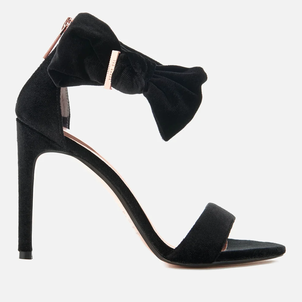 Ted Baker Women's Torabel Velvet Barely There Heeled Sandals - Black Image 1
