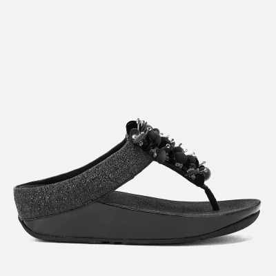 FitFlop Women's Boogaloo Toe-Post Sandals - Black
