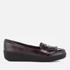 FitFlop Women's Fringey Sneakerloafer Patent Leather Flats - Deep Plum - Image 1