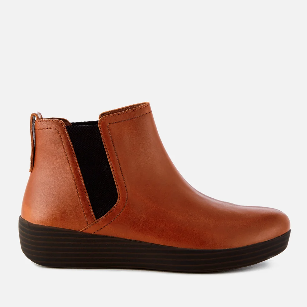 FitFlop Women's Superchelsea Leather Boots - Dark Tan Image 1