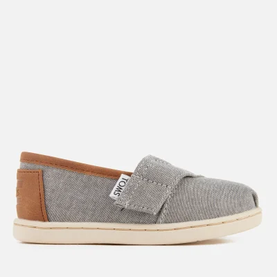 TOMS Toddlers' Seasonal Classic Chambray Slip On Pumps - Frost Grey