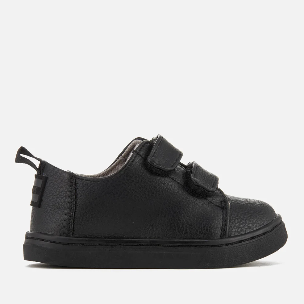 TOMS Toddlers' Lenny Double Velcro Trainers - Black Image 1