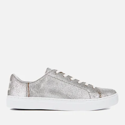 TOMS Women's Lenox Metallic Leather Cupsole Trainers - Silver