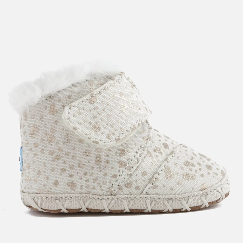 TOMS Babies' Cuna Layette Snow Spots Boots - Gold Foil Image 1