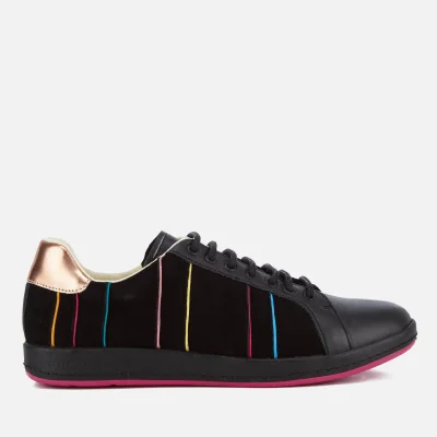 PS Paul Smith Women's Lapin Suede Striped Trainers - Black