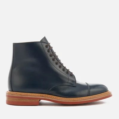 Tricker's Men's Axton Leather Toe Cap Lace Up Boots - Navy
