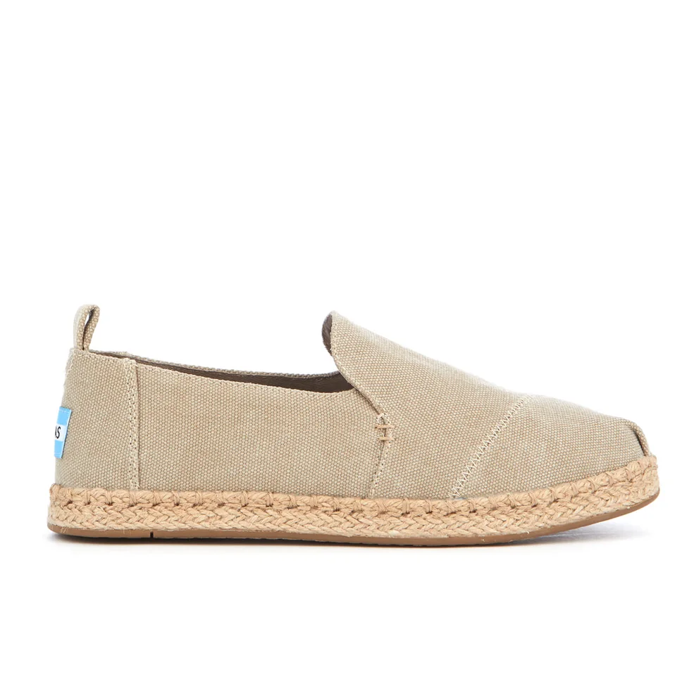TOMS Women's Deconstructed Alpagarta Washed Canvas Espadrilles - Desert Taupe Image 1