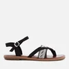 TOMS Women's Lexie Strappy Sandals - Black Canvas/Embroidery - Image 1