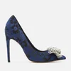 KG Kurt Geiger Women's Bow Patterned Court Shoes - Blue - Image 1