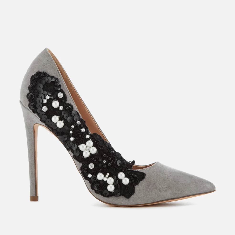 KG Kurt Geiger Women's Bounty Embellished Side Court Shoes - Grey Image 1