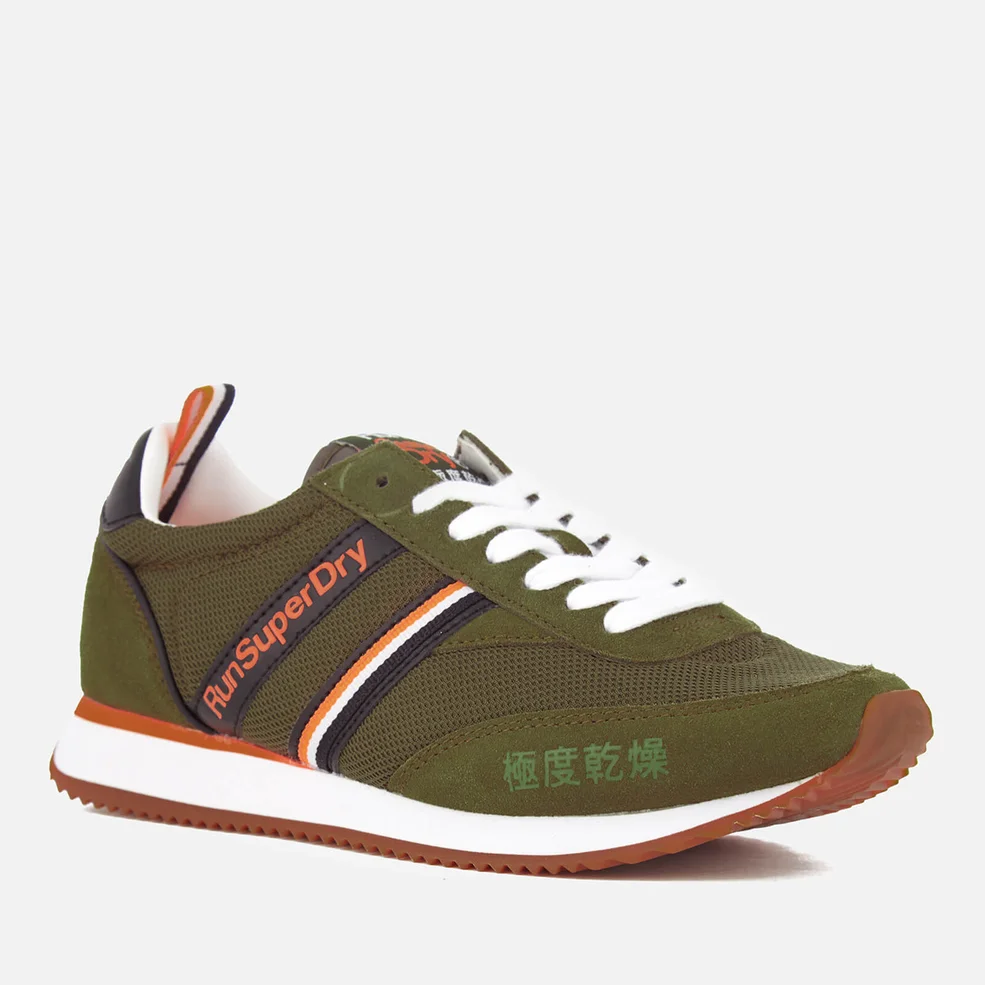 Superdry Women's Base Runner Trainers - Armour Khaki Image 1