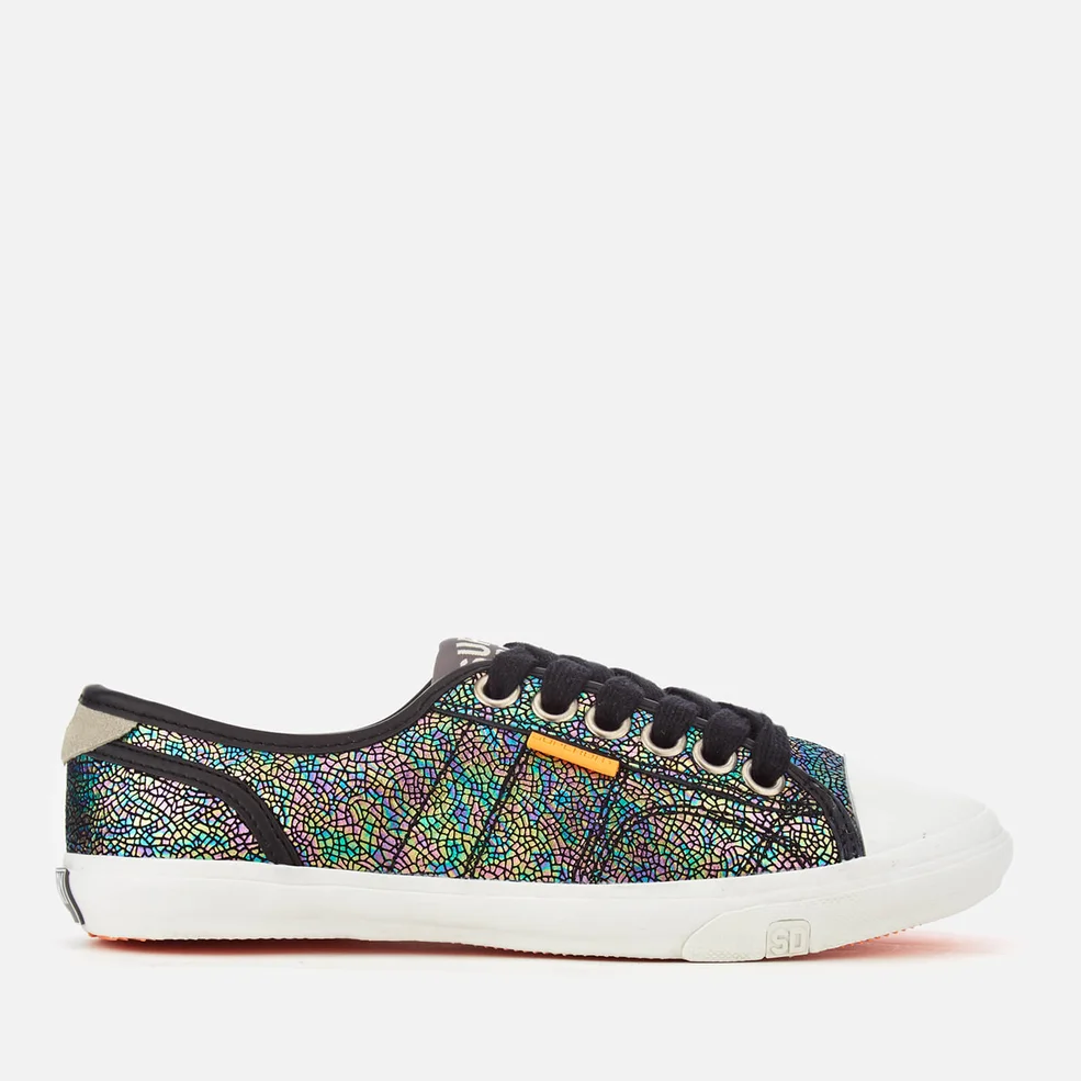 Superdry Women's Low Pro Print Trainers - Petrol Irridescent Crackle Image 1