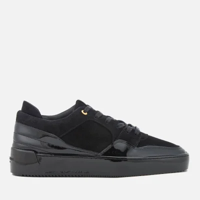 Android Homme Men's Omega Low Suede/Patent Leather Trainers - Black