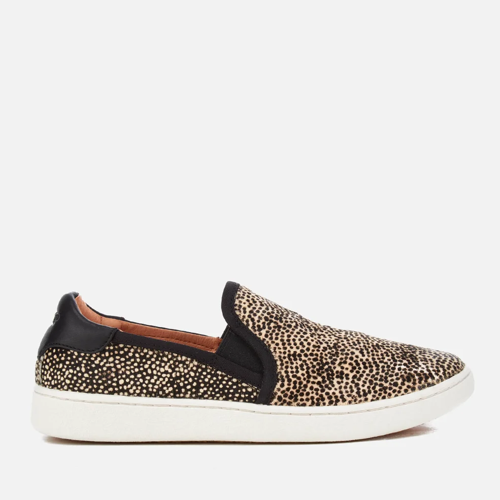 UGG Women's Cas Exotic Calf Hair Slip-On Trainers - Black/Tan Dotted Image 1