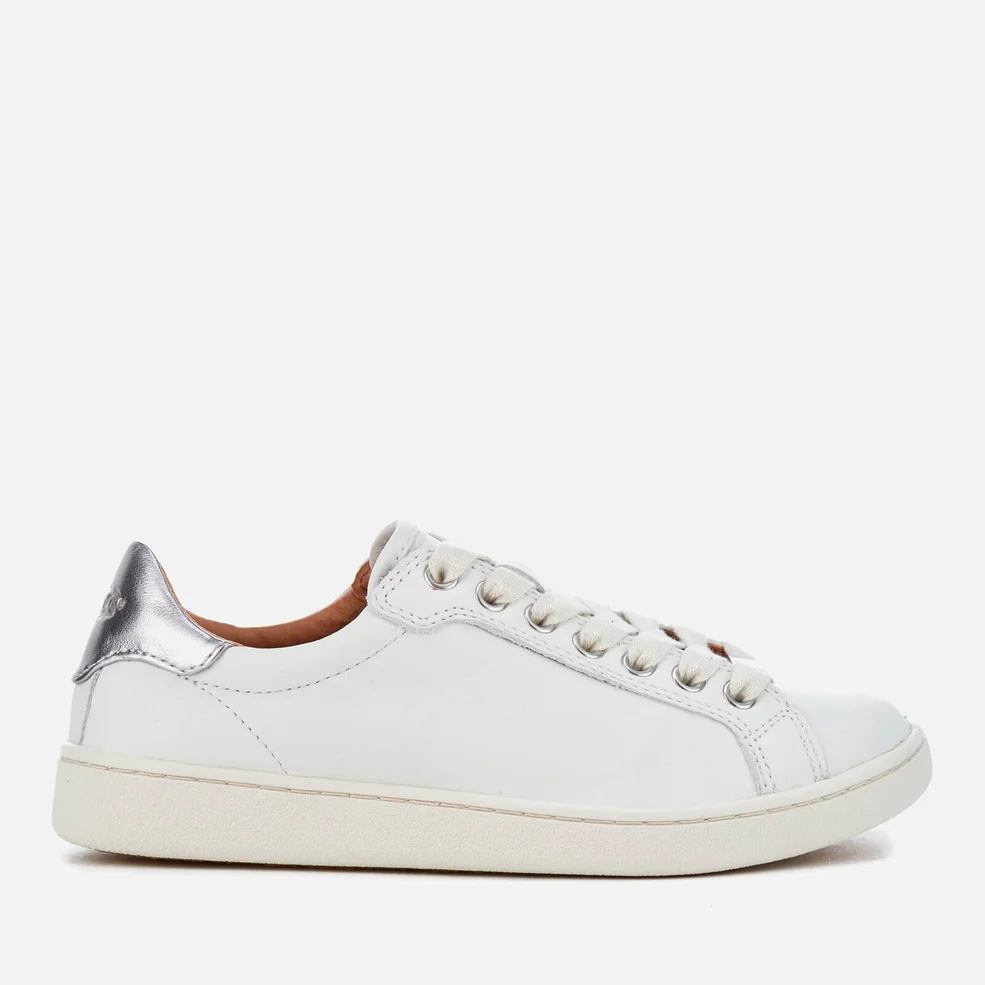 UGG Women's Milo Leather Cupsole Trainers - White Image 1