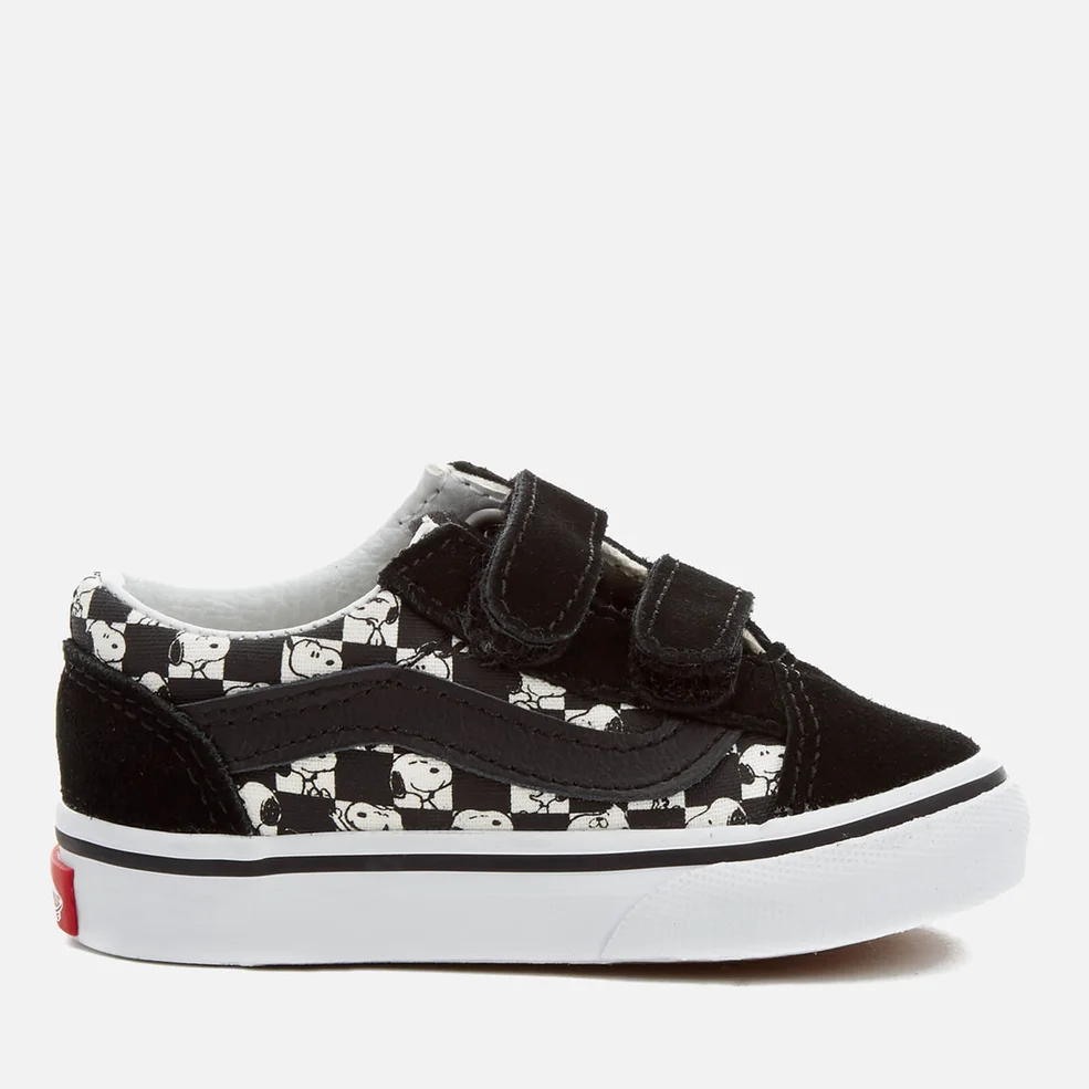 Vans X Peanuts Toddlers' Old Skool V Trainers - Snoopy/Checkerboard Image 1