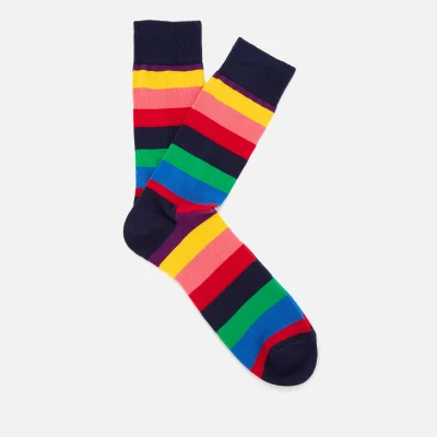 Happy Socks Mens Stripe Socks - Multi - UK 7.5-11.5