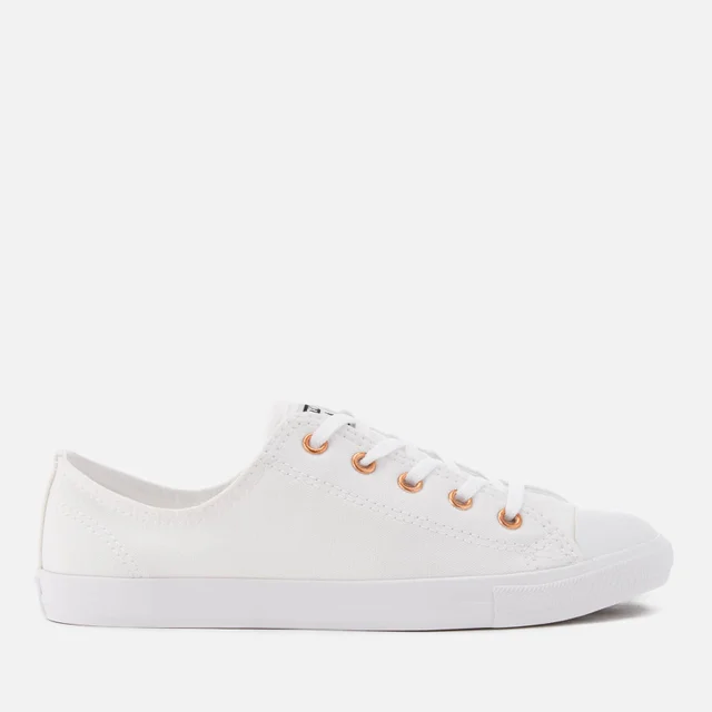 Converse Women's Chuck Taylor All Star Dainty Ox Trainers - White/White/Gold