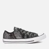 Converse Women's Chuck Taylor All Star Ox Trainers - Black/Black/White - Image 1