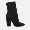 Kendall + Kylie Women's Hailey Stretch Satin Sock Heeled Boots - Black - Image 1