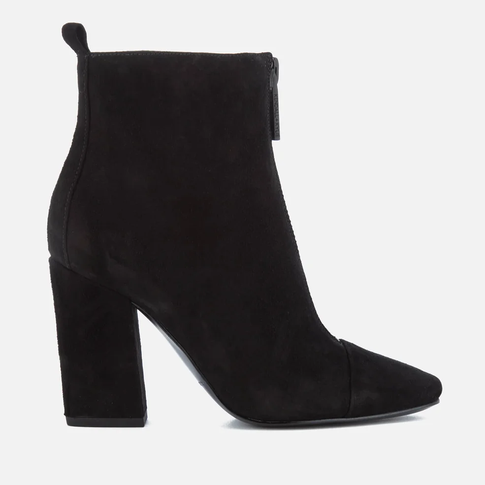 Kendall + Kylie Women's Raquel Suede Zip Front Heeled Ankle Boots - Black Image 1